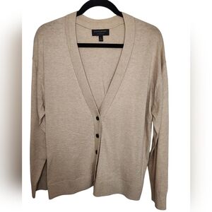 Banana Republic Forever Sweater Beige Button Front Cardigan Size Large